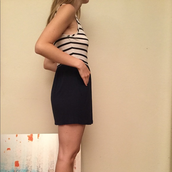 🦋🌻SOPRANO brand dress pockets stripes Sz Small S - Picture 2 of 6